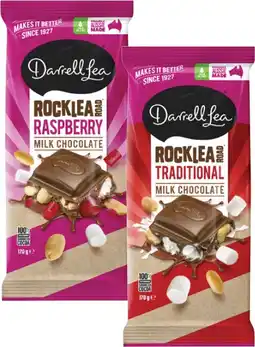 Coles Darrell Lea Block Chocolate 160g-170g offer