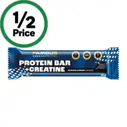 Woolworths Famous Nutrition Protein + Creatine Bar 60g offer