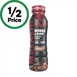Woolworths Musashi Shred & Burn Protein Shake 375ml offer