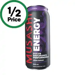 Woolworths Musashi Energy Drink 500ml offer