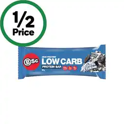 Woolworths BSc High Protein Low Carb Protein Bar 60g offer
