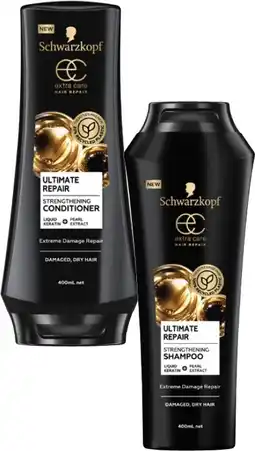 Coles Schwarzkopf Extra Care Shampoo or Conditoner 400mL offer