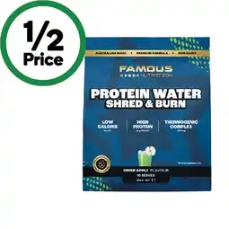 Woolworths Famous Nutrition Shred & Burn Protein Water 300g offer