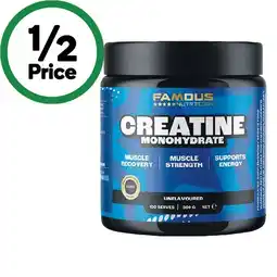 Woolworths Famous Nutrition Creatine 300g offer