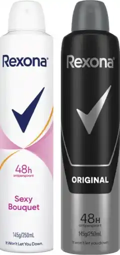 Coles Rexona 48hr Aerosol Deodorant 250mL offer