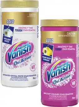 Coles Vanish NapiSan Oxi Action Gold Multi Power Laundry Booster Powder 2kg offer