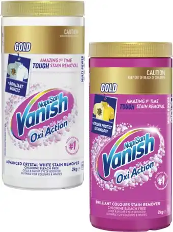 Coles Vanish NapiSan Oxi Action Gold Multi Power Laundry Booster Powder 2kg offer