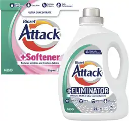 Coles Biozet Attack Plus Laundry Liquid 2 Litre or Powder 2kg offer