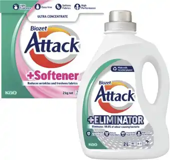 Coles Biozet Attack Plus Laundry Liquid 2 Litre or Powder 2kg offer