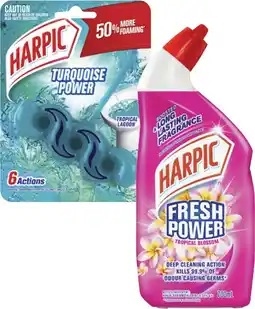 Coles Harpic Fresh Power Liquid 700mL or In The Bowl Toilet Cleaner 39g offer