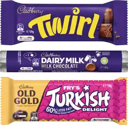 Coles Cadbury Chocolate Bar 30g-55g offer
