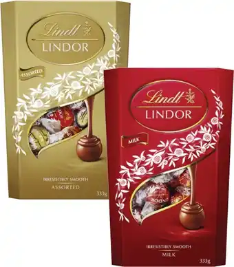 Coles Lindt Lindor Cornet 333g offer