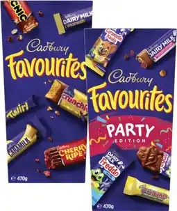 Coles Cadbury Favourites 470g offer