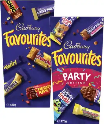 Coles Cadbury Favourites 470g offer