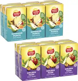 Coles Golden Circle Tetra Fruit Drink 6x250mL offer