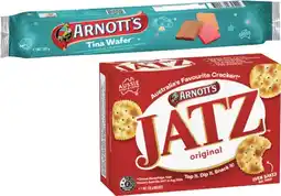 Coles Arnott's Jatz or Tina Wafer Biscuits 200g-225g offer