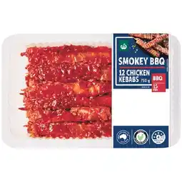 Woolworths Woolworths Marinated Kebabs Varieties with RSPCA Approved Chicken 750g Pk 12 offer