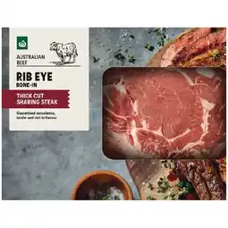 Woolworths NEW Australian Beef Rib Eye Bone-In Sharing Steak offer
