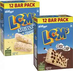 Coles Kellogg's LCMs 12 Pack 240g-264g offer
