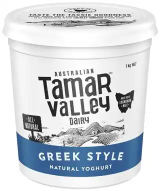 Coles Tamar Valley Dairy Greek Style Yoghurt 1kg offer