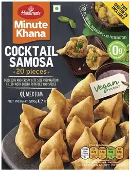 Coles Haldirams Cocktail Samosas 20 Pieces 500g offer