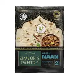 Woolworths Simson's Pantry Naan 250g Pk 2 offer