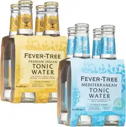 Coles Fever Tree Premium Mixers 4x200mL offer