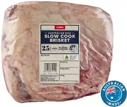 Coles Coles Australian No Added Hormones Slow Cook Beef Brisket offer