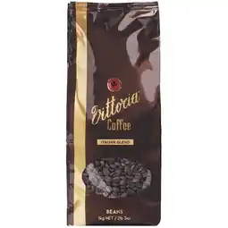Woolworths Vittoria Italian Beans or Ground Coffee 1 kg offer
