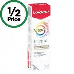 Woolworths Colgate Total Plaque Release Toothpaste 95g offer