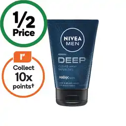 Woolworths Nivea Men Deep Face & Beard Wash 100ml offer