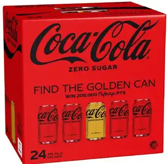 Coles Coca-Cola Zero Sugar Soft Drink 24x375mL offer