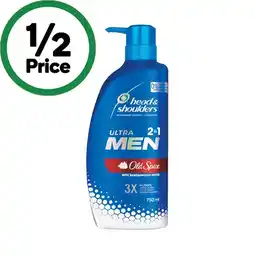 Woolworths Head & Shoulders Ultra Men 2 in 1 Shampoo & Conditioner 750ml offer