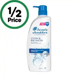 Woolworths Head & Shoulders Shampoo or Conditioner 850ml offer
