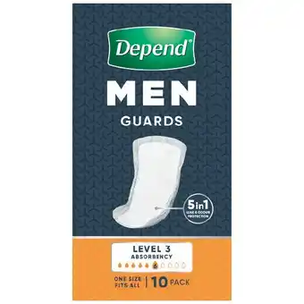 Woolworths Depend Men Shields/Guards Pk 10-14 offer