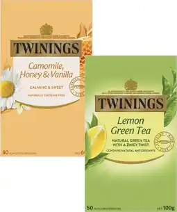 Coles Twinings Tea Bags 40 Pack-50 Pack offer