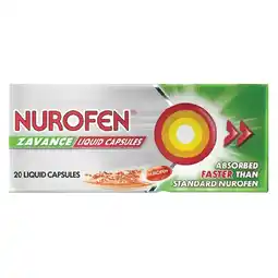 Woolworths Nurofen Zavance Fast Pain Relief Liquid Capsules Ibuprofen Pk 20 offer