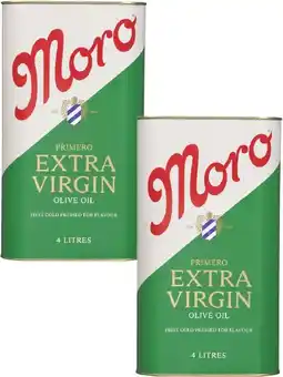 Coles Moro Extra Virgin Olive Oil 4 Litre offer