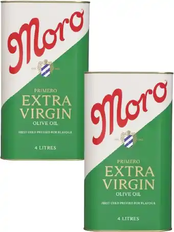 Coles Moro Extra Virgin Olive Oil 4 Litre offer