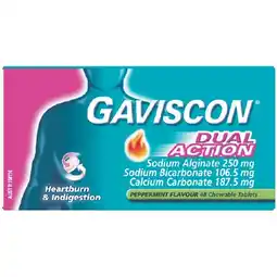 Woolworths Gaviscon Dual Action Tablets Pk 48 offer