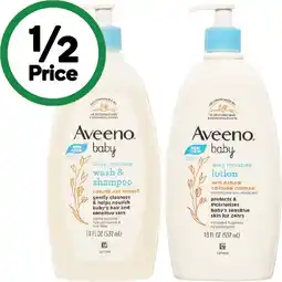 Woolworths Aveeno Baby Wash & Shampoo or Lotion 532ml offer