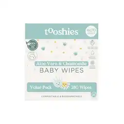 Woolworths Tooshies ECO Baby Wipes Pk 280 offer