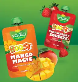 Coles Vaalia Boost Yoghurt Pouch 150g offer