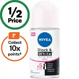 Woolworths Nivea Roll On 72h Deodorant 50ml offer