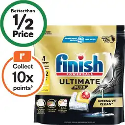 Woolworths Finish Ultimate Plus Dishwasher Tablets Pk 72 offer