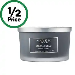 Woolworths Haven Luxe 3 Wick Candle offer