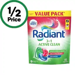 Woolworths Radiant Laundry Capsules Pk 45 offer