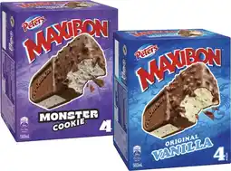 Coles Peters Maxibon 4 Pack 560mL offer