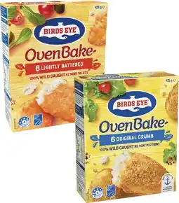 Coles Birds Eye Oven Bake Fish Fillets 425g offer