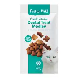 Woolworths Pretty Wild Dental Medley Cat Treats 100g offer